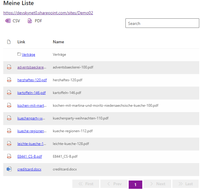 Datatable