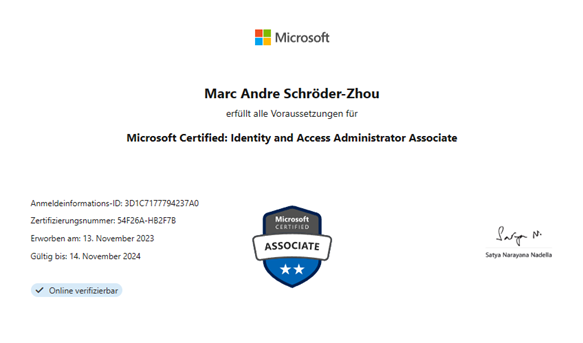 Certification Details