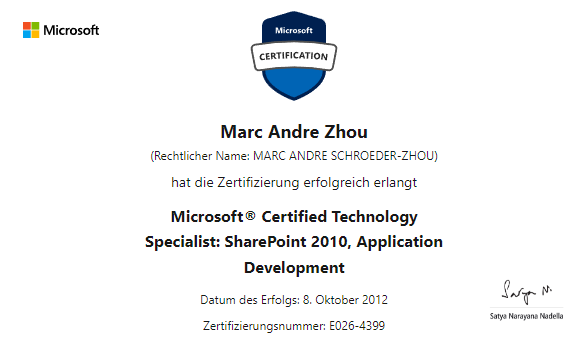 Certification Details