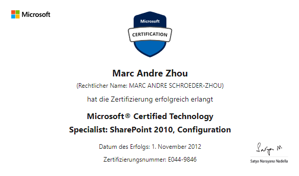 Certification Details