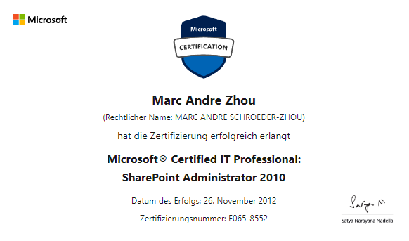 Certification Details