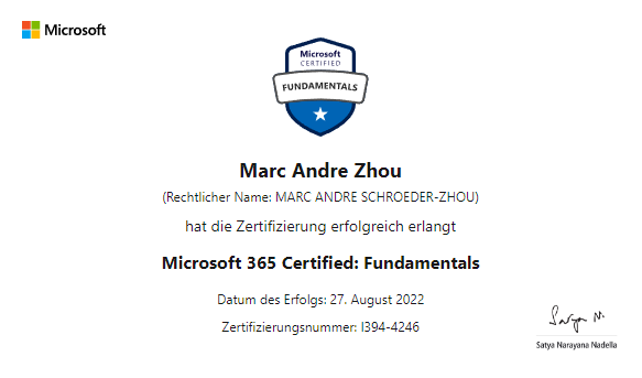 Certification Details