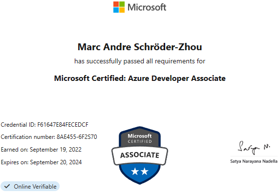 Certification Details