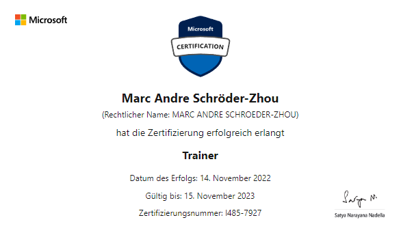 Certification Details