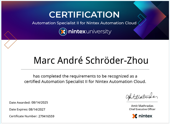 Nintex Automation Specialist II